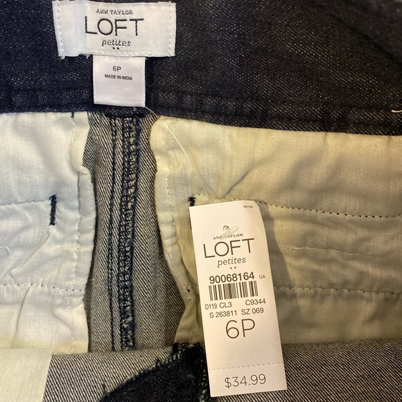 Ann Taylor LOFT petites Black Denim Skirt Sz 6P - Picture 6 of 6